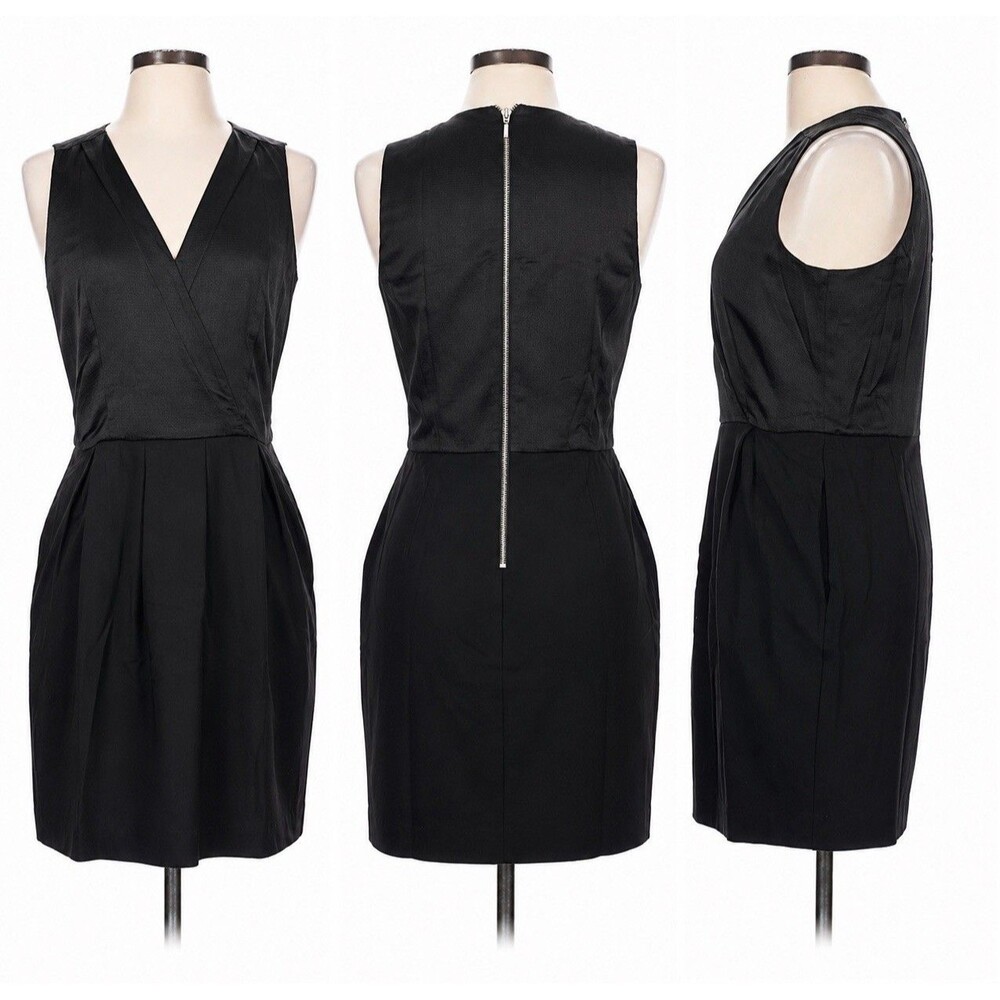 Armani Exchange A|X Women’s Black Satin Dress Size 10 Cocktail Evening Party